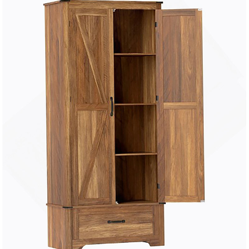 Armoire de cuisine, armoire avec tablettes réglables