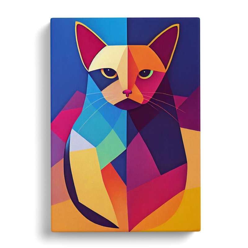 Abstract Cat Vol.1 - Wrapped Canvas, 60cm H x 40cm W x 3cm D