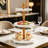 Farmhouse 3-Tier Wooden Serving Tray Stand, Rustic Decorative Display Stand For Kitchen Counter, Coffee Bar, Party, And Holiday Decor With Beaded Edge Detail