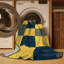 Machine Washable Checkered Grey Area Rug