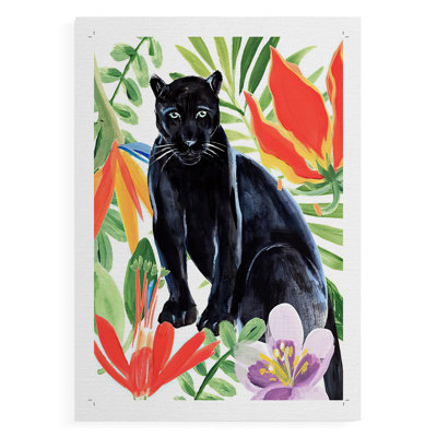 Panther's Paradise II -Canvas Print Only - NOT FRAMED