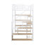 Lit mezzanine polyvalent en métal avec bureau intégré, tablettes de rangement et escalier intégré pour une utilisation accrue de l'espace dans les chambres et les salons