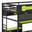 Lit mezzanine en bois avec bureau-628921771
