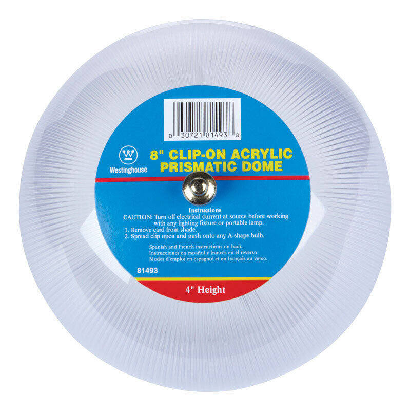 Clear Acrylic Dome Clip-On Lamp Shade