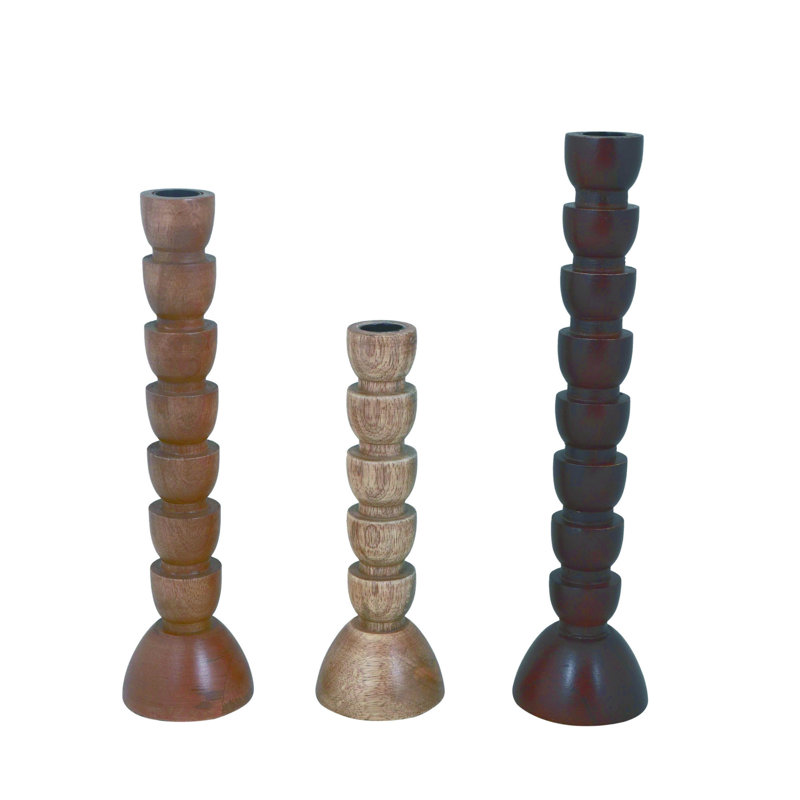 Ensemble de chandelles de table en fer 3 pièces