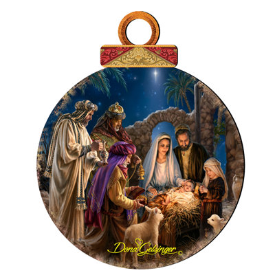 OR 1'' Wood Holiday Shaped Ornament