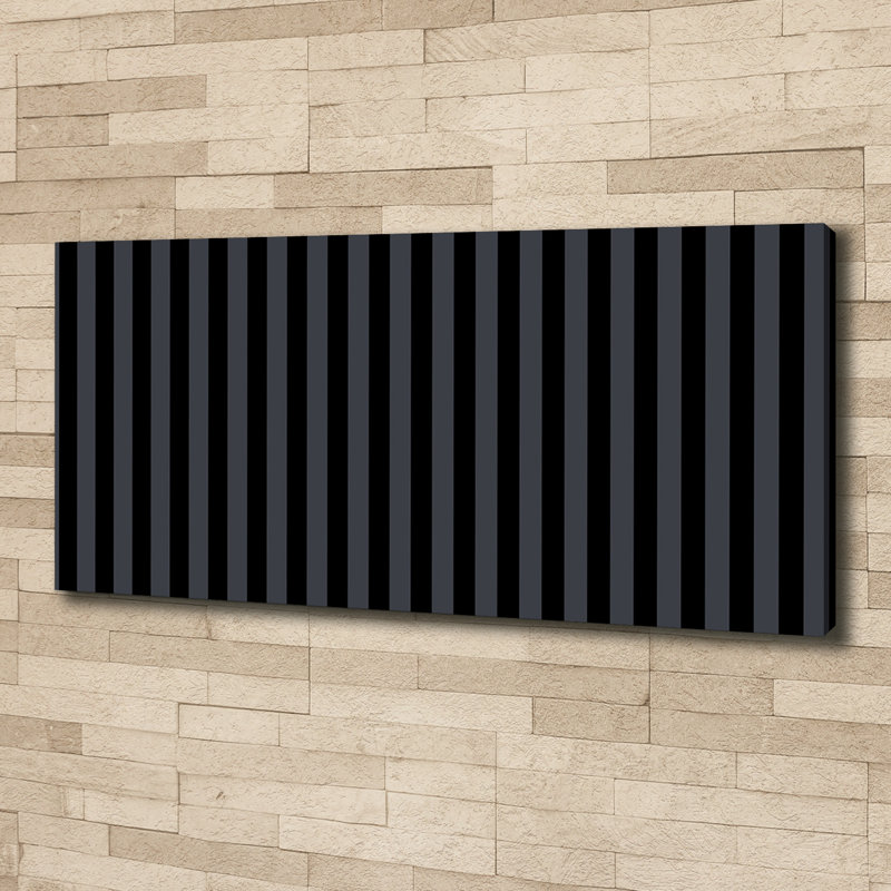 Black And Gray Stripes - No Frame Print on Canvas