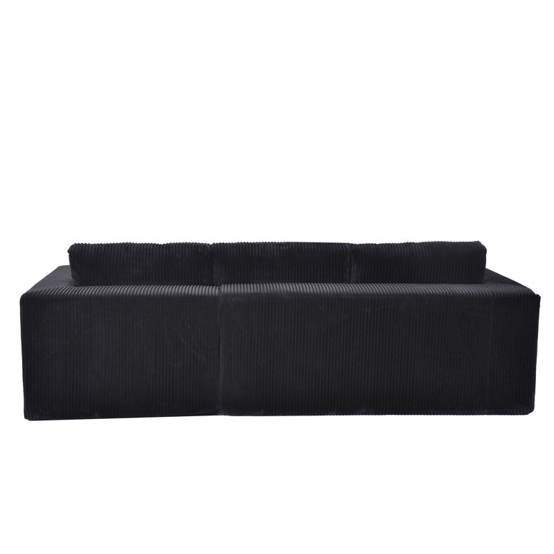 Fogshire Boneless Sectional, Right Hand Facing, Black