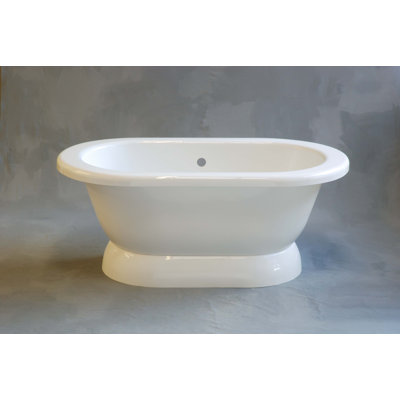 The Sonoma 60 in. Double Ended Pedestal Acrylic Tub without Faucet Holes by Strom Living