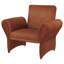 Fauteuil d'appoint rembourré à accoudoirs roulés Liana