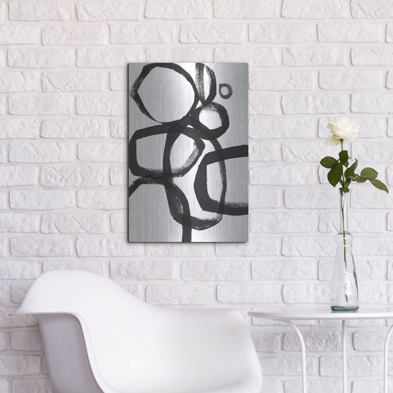 «Brushstroke Circles II» par Linda Woods, H 24 po x l 16 po