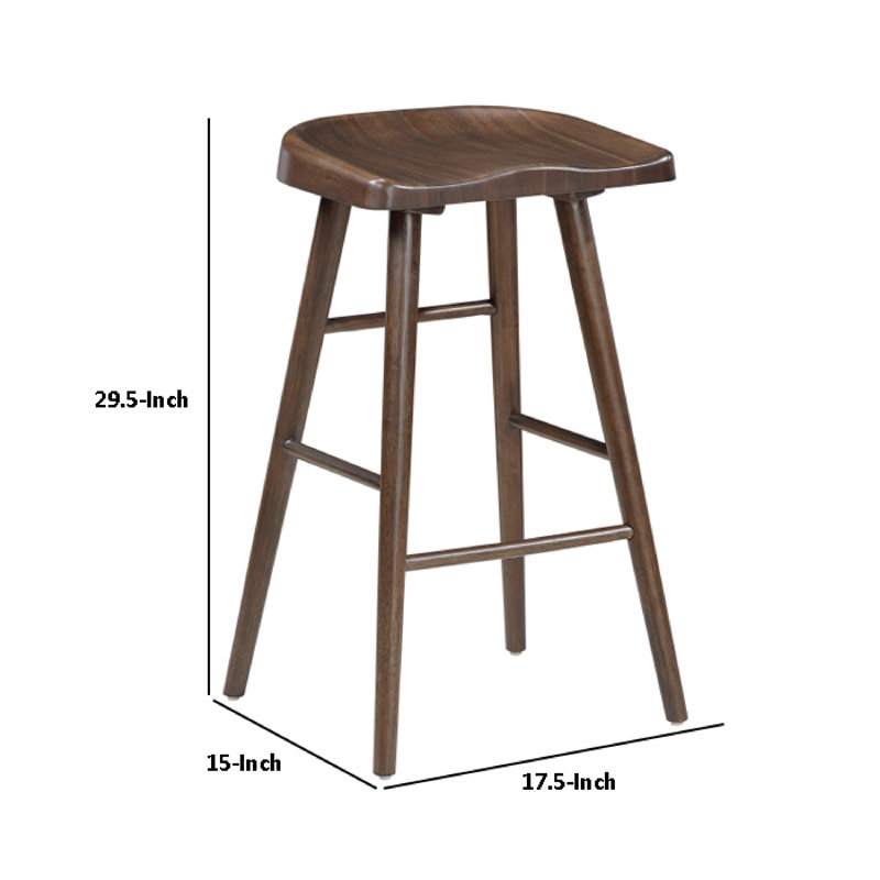 Ensemble de 2 tabourets de bar 30 po Vira, siège brun avec repose-pieds Vira, Tabouret de bar (siège d'une hauteur de 29 po)