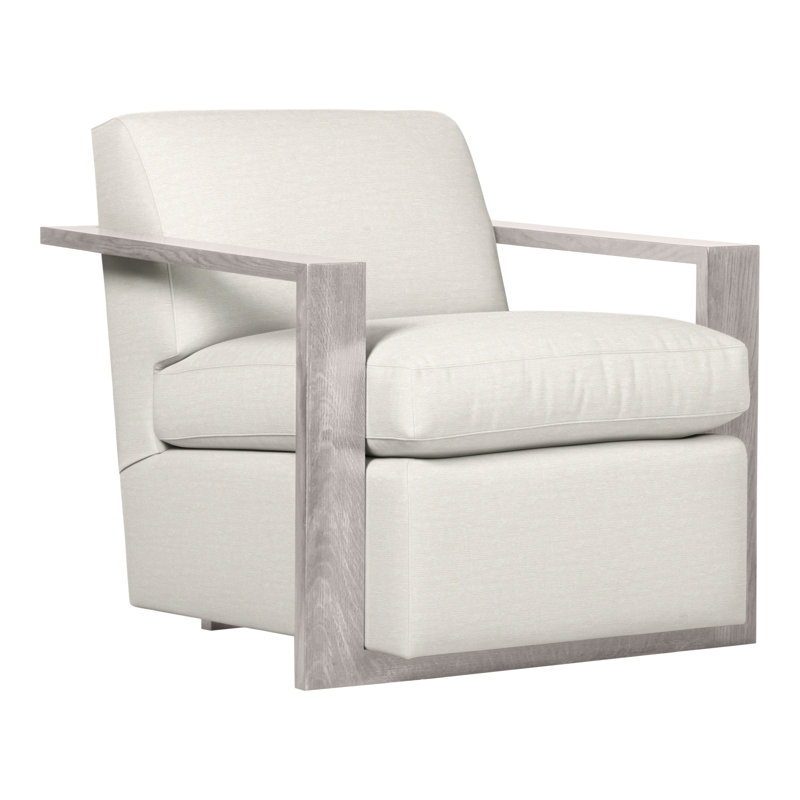 Thom Filicia Home Upholstered Armchair, Dove Gray, Nadia Parchment