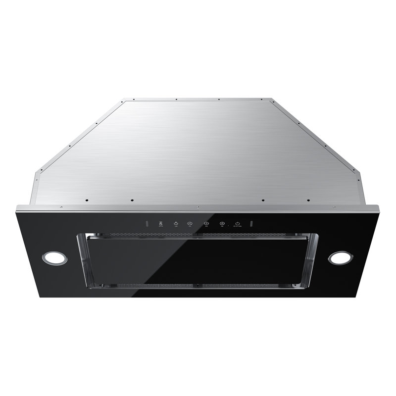 Hotte encastrable convertible 30 "en acier inoxydable avec filtre à chicane VIKIO 900 CFM, Black 