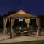 Sunjoy 10 ft. x 12 ft. Steel Gazebo with Decorative Vine Frame Detail -47916201