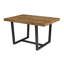 Table de salle à manger à tréteaux en bois de pin massif Amarapal-242026029-242026019