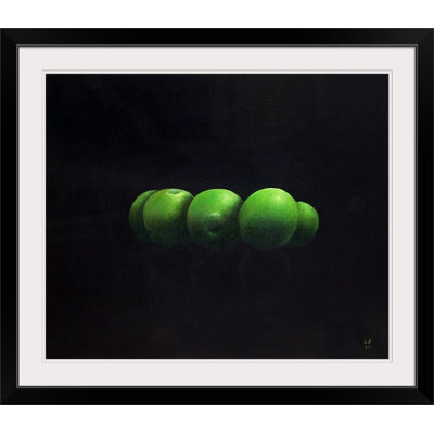 «Redekar Five Green Apples» par Lincoln Seligman, reproduction d'art