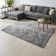 Light gray shag area rug