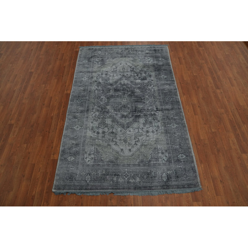 Tapis géométrique transitionnel Oushak 5 x 8