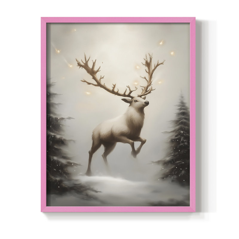 Art des Fêtes de Noël - série 2 - CEC XXVII, reproduction encadrée - bois massif, H 11 po x l 9 po, Rose
