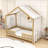 House Bed With Slats And Safety Railings-723540006-723540007