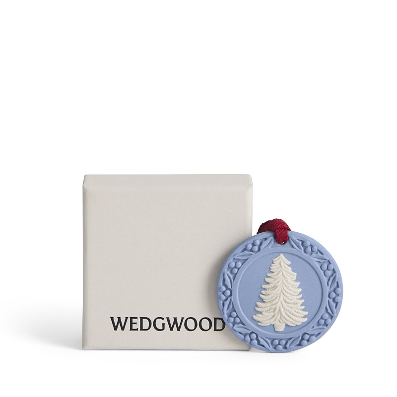 Festive Tree Ornament, Blue & White