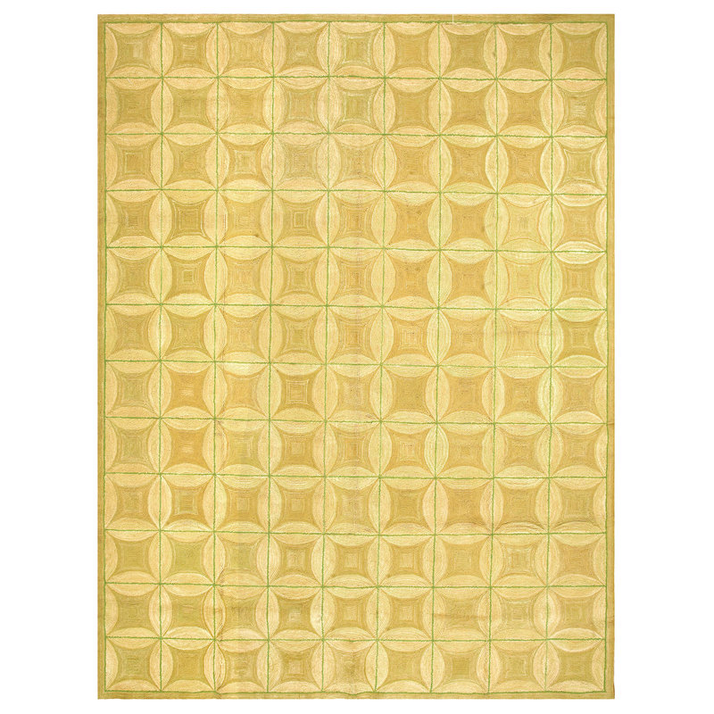 Hand Hooked Wool Geometric Area Rug