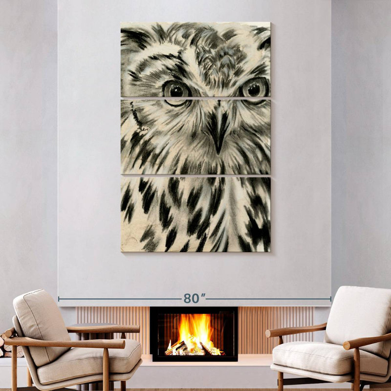 Charcoal Owl I