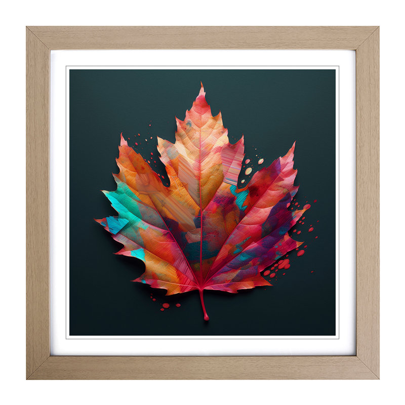 Single Picture Frame Print on Wood, Oak Framed