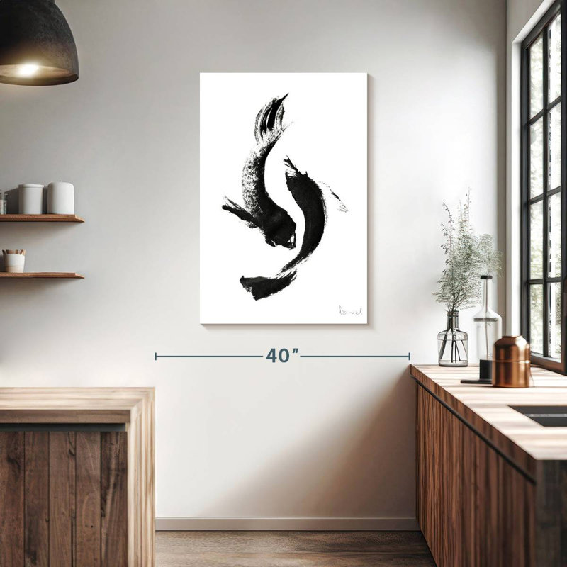 Black Koi, 39" H x 26" W