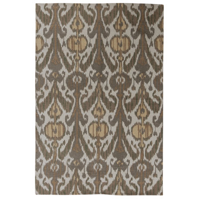 Flatweave Wool Ikat Area Rug