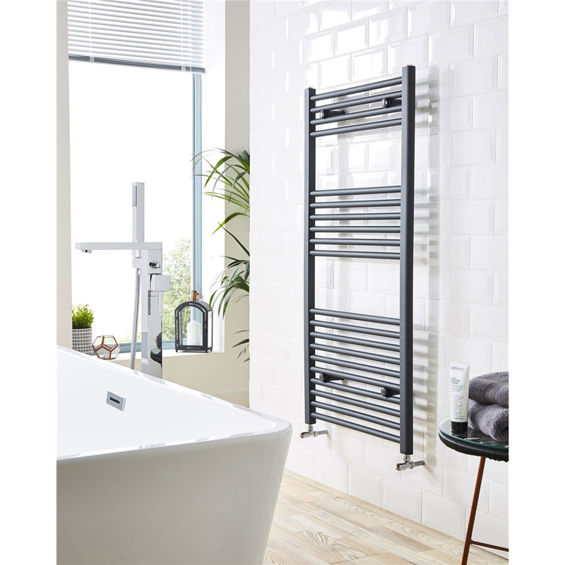 Heated Towel Rails, White, 80cm H x 40cm W x 5.5cm D