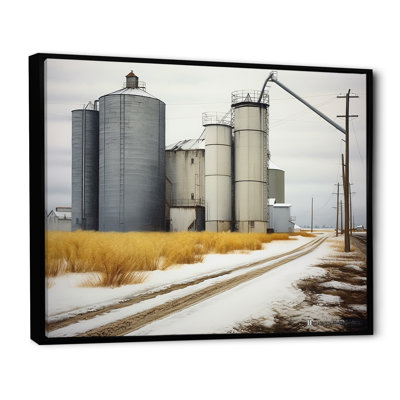 Usine, paysage d'hiver en toile I, bâtiments et paysages urbains