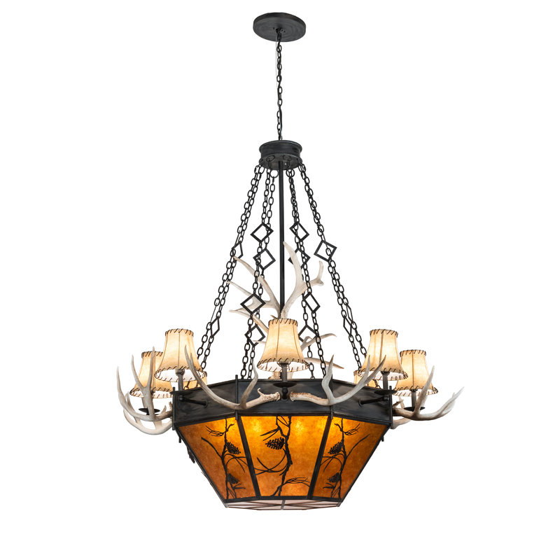 Whispering Pines Antler 16 - Light Chandelier