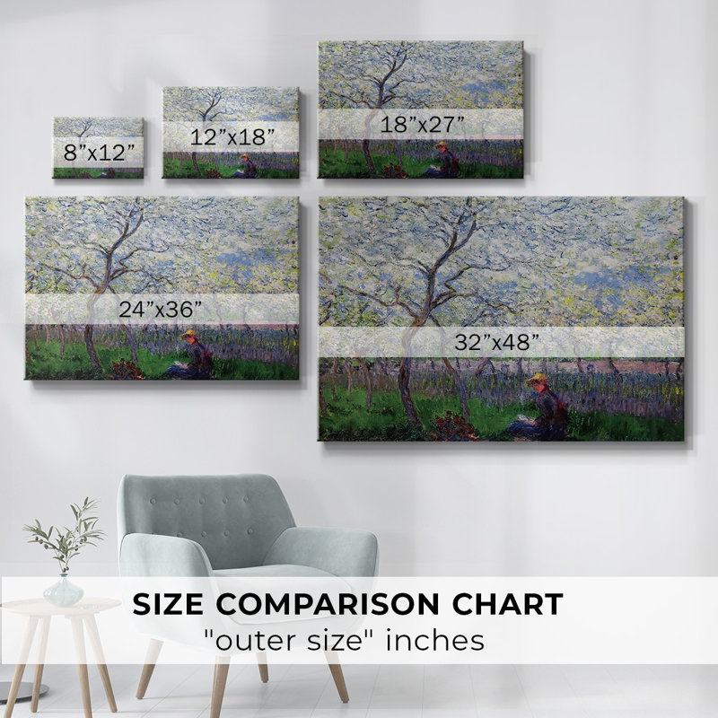 An Orchard in Spring, 1886-Gallery Wrapped Canvas, 24" H x 36" W