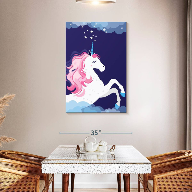 Ashelle, licorne dans l'espace, H 45 po x l 30 po
