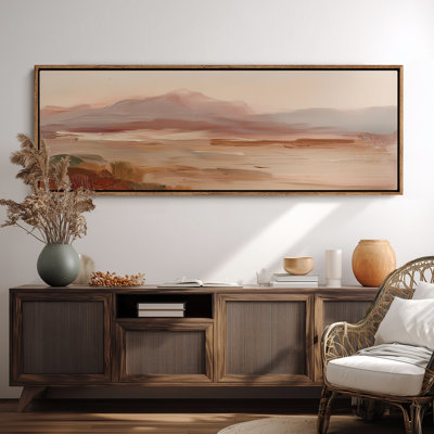«Warm Desert Landscape Brushstroke», reproduction d'art sur toile