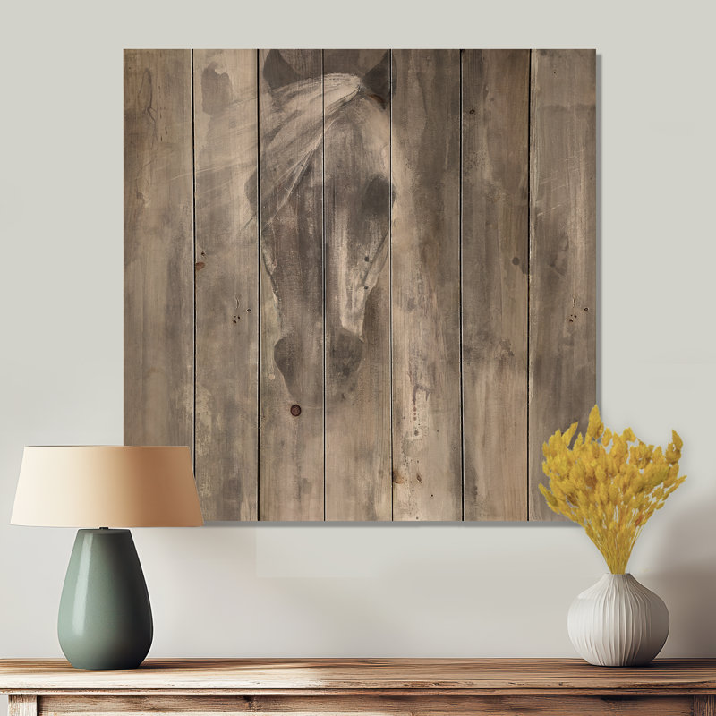 " Farmhouse Horse ", 16" H x 16" W x 1" D