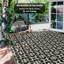 Tapis extérieur géométrique à motif floral-125545767-125545770