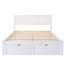 Lit plateforme double avec tiroirs sous le lit