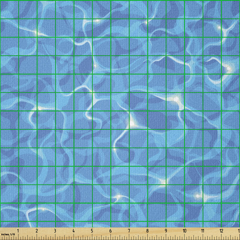 Denyu Water Texture Freshness Ocean Pool Surface Waves Multi-Purpose Fabric