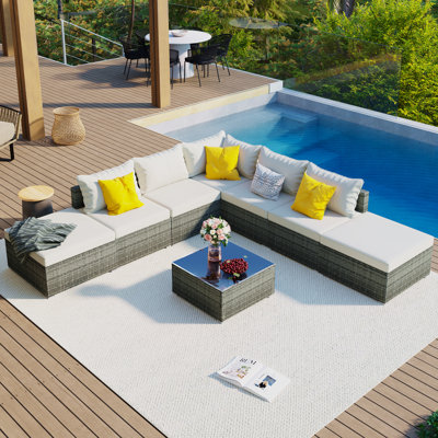 Ensemble de meubles modulaires d'extérieur 8 pièces 8 pièces