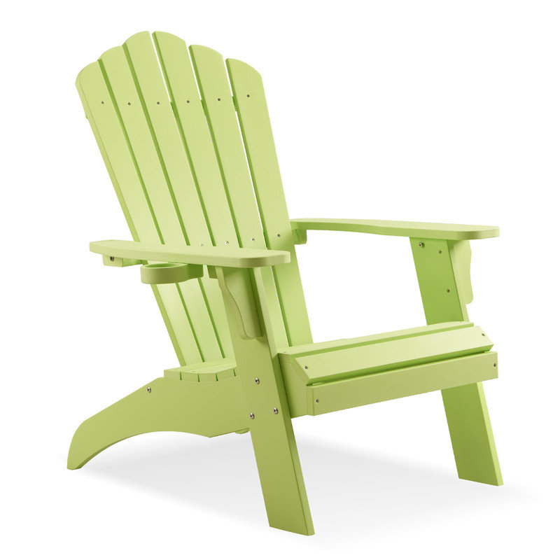 Adirondack Chair Set of 2, Outdoor Oversized Patio Chair, Green, 2