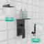Système de douche à pluie avec support de rangement Ensemble de robinet de douche 10 pouces à haute pression avec pomme de douche carrée-114230248