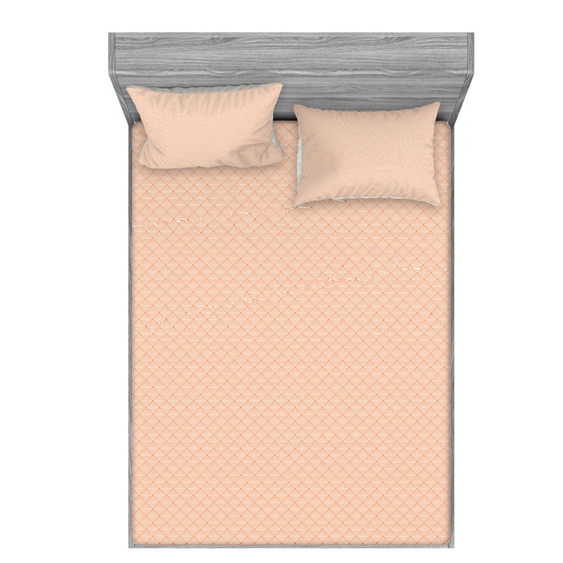 Ensemble de draps en peau de serpent, Ensemble de drap pour grand lit avec drap-housse, Géométrique beige