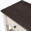 Console rétro avec deux tablettes ouvertes, structure en bois de pin massif et pieds pour le salon (espresso et beige)-350369160-350369166