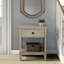 Table de chevet Victoria gris récupéré-1489880561