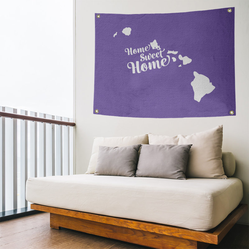 Tapisserie murale honolulu doux pour la maison, H 50 po x l 59 po, Mauve