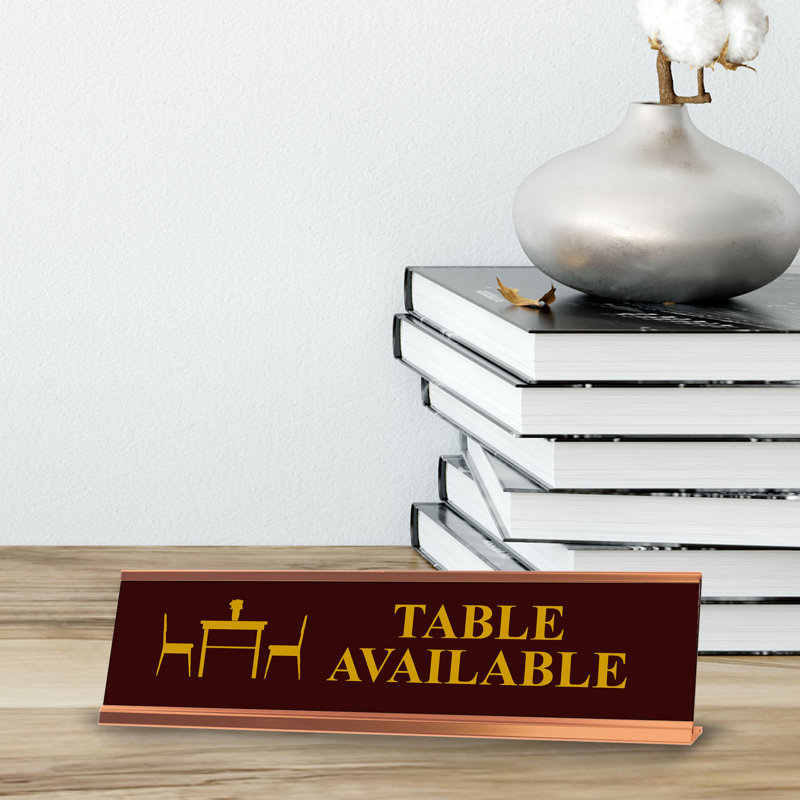 Table Available Desk Sign