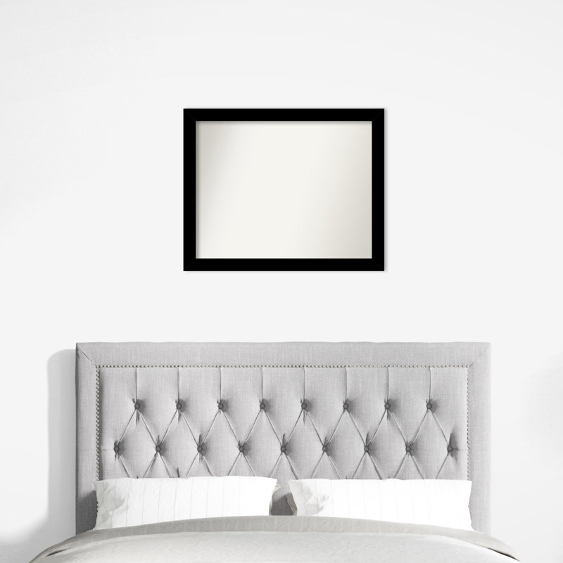 Jillissa Solid Wood Wall Mirror, Rectangle, Black, 35.75" x 51.75"